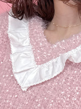 Scallop Glitter Knit