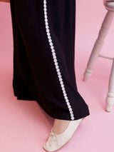 Side Flower Lace Pants