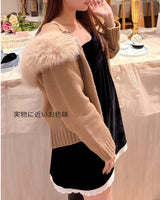 Fur Hoodie Knit