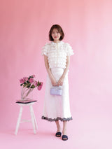 Silky Dot Lace Skirt