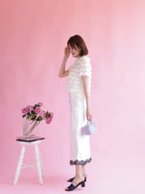 Silky Dot Lace Skirt