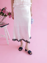 Silky Dot Lace Skirt