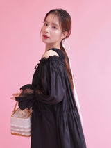 Lace Volume Long Dress