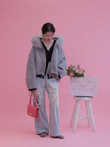 【PRE ORDER】Wool 100% Fur Short Jumper