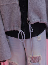 【PRE ORDER】Wool 100% Fur Short Jumper