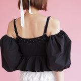 Crop Puff Blouse