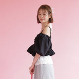 Crop Puff Blouse