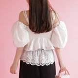 Crop Puff Blouse