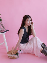 Frill Pencil Skirt