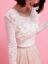 【在庫調整】Frill Bloom Dot Tops