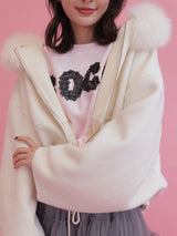 【PRE ORDER】Wool 100% Fur Short Jumper