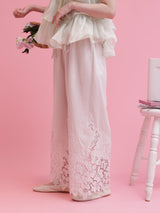 Flower Cutwork Pants