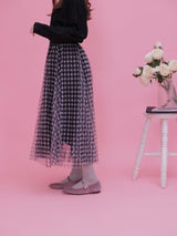 Gingham Tulle Skirt