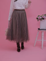 Gingham Tulle Skirt