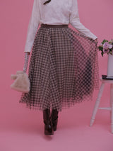 Gingham Tulle Skirt