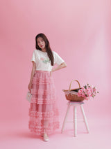 Rosy Print Tee