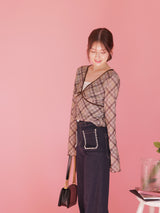 Sheer Check Tops