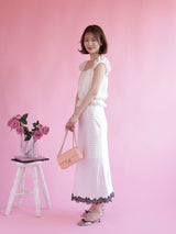 Silky Dot Lace Skirt