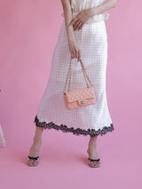 Silky Dot Lace Skirt