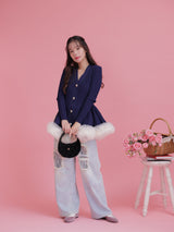 Tulle Peplum Cardigan