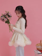 Tulle Peplum Cardigan