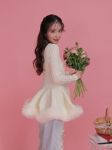 Tulle Peplum Cardigan