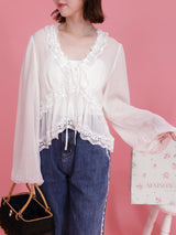 Sheer Lacy Blouse