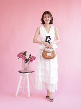 Bicolor Ribbon Blouse