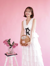 Bicolor Ribbon Blouse