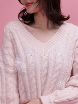 Over Sized Flower Knit