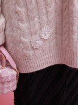 Over Sized Flower Knit