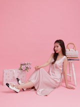 Rosy Satin Dress