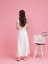 Rosy Satin Dress