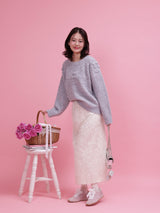 Feather Pencil Skirt