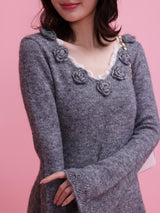 Rosy Flare Knit