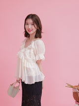 Chiffon Frill Blouse
