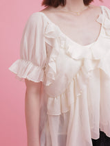 Chiffon Frill Blouse