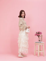 Flower Lace Tiered Skirt