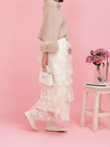 Flower Lace Tiered Skirt