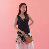 Denim lace tops