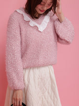 Scallop Glitter Knit