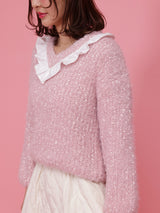 Scallop Glitter Knit