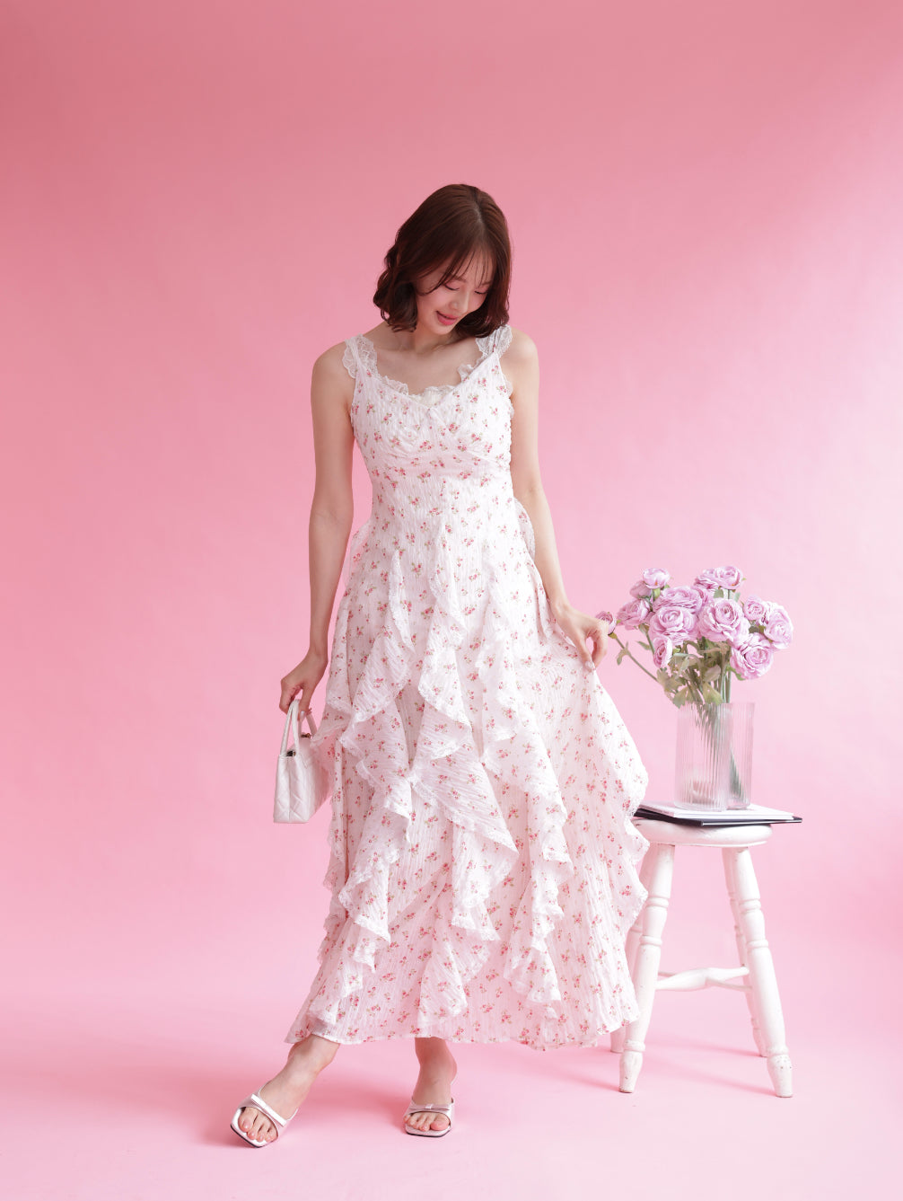 Mini Rose Frill Dress – MAISON MARBLE