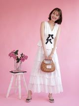 Bicolor Ribbon Blouse - MAISON MARBLE