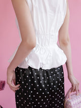 Bicolor Ribbon Blouse - MAISON MARBLE