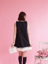 Black Ribbon Dress - MAISON MARBLE
