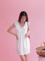 Blanc Collar Mini Dress - MAISON MARBLE