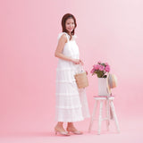 Blanc Frill Dress - MAISON MARBLE