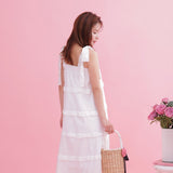 Blanc Frill Dress - MAISON MARBLE