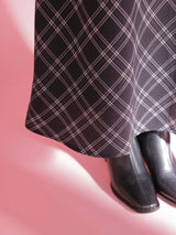 Check Romantic Dress - MAISON MARBLE